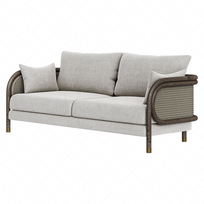 Двухместный диван Savoy Curved Cane