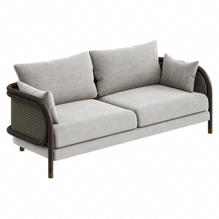 Двухместный диван Savoy Curved Cane