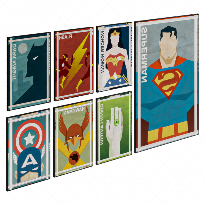 Постеры с изображениями супергероев