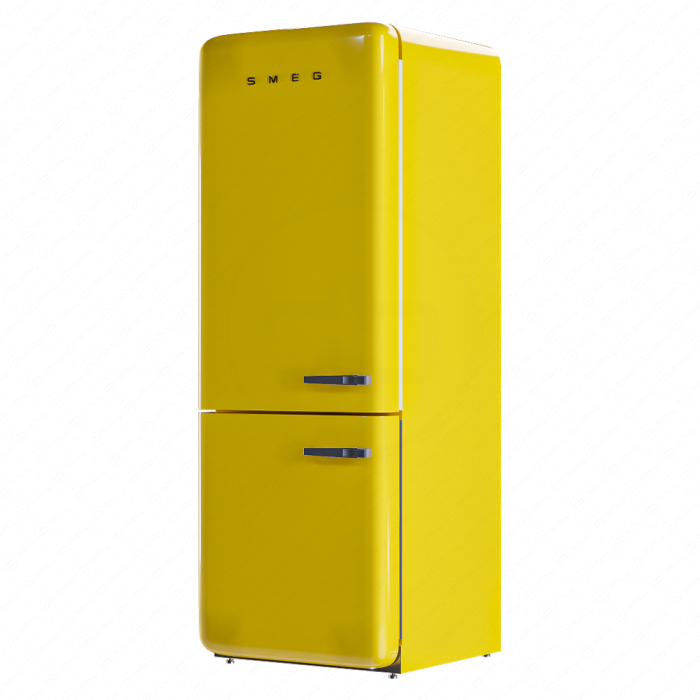 Холодильник Smeg желтый