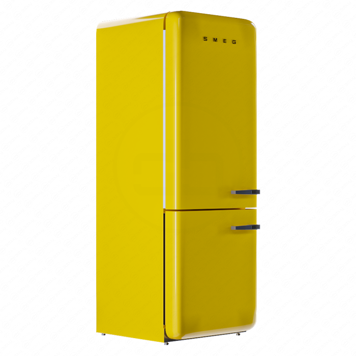 Холодильник Smeg желтый