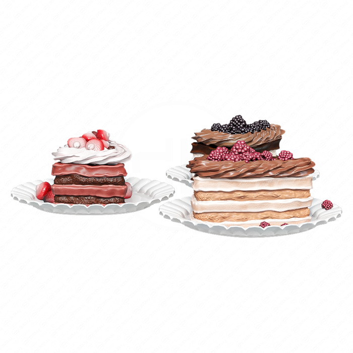 Пирожные суфле с кремом и ягодами