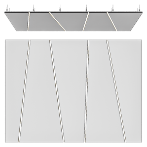 Suspended ceiling with lighting