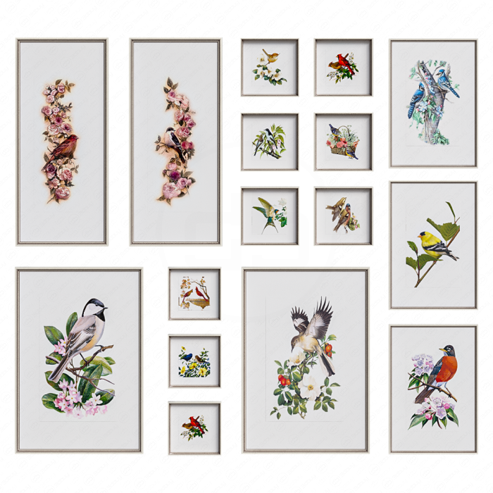 Коллекция картин Птицы и цветы