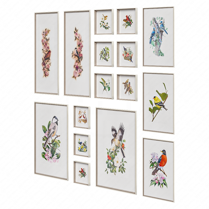 Коллекция картин Птицы и цветы