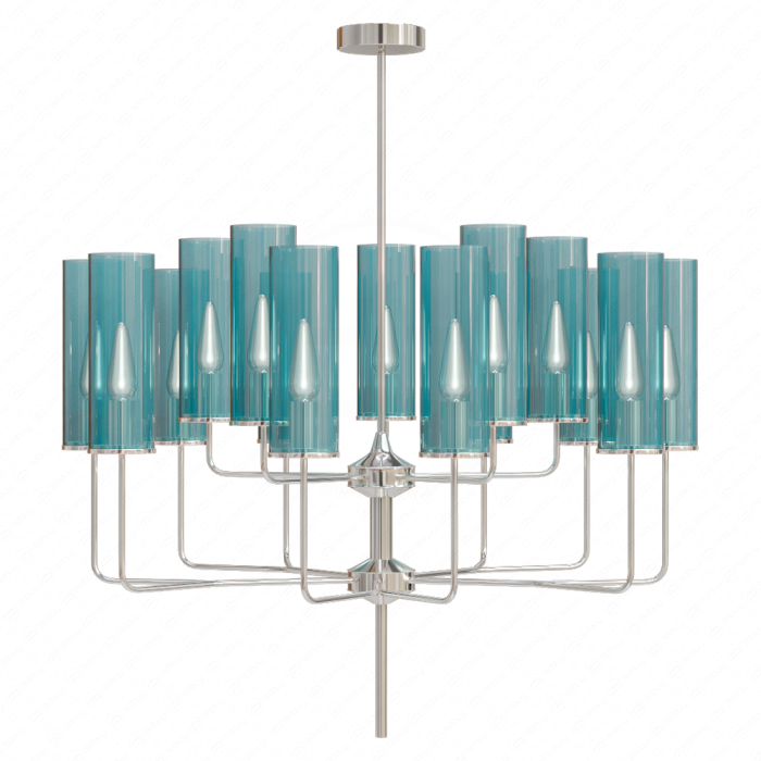 Люстра brass&blue от 1stdibs