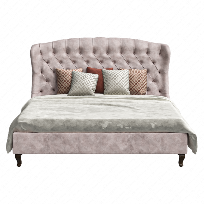 Кровать с изголовеьм с каретной стяжкой Sofas & Decor