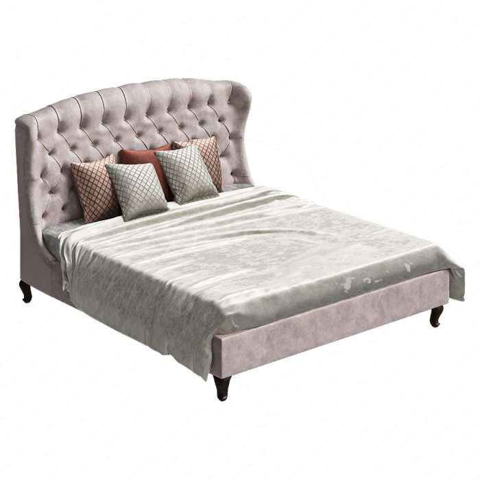 Кровать с изголовеьм с каретной стяжкой Sofas & Decor