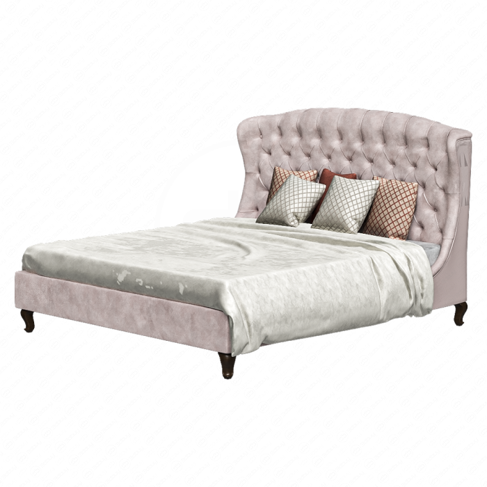 Кровать с изголовеьм с каретной стяжкой Sofas & Decor