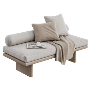 A seat by the window with cushions.