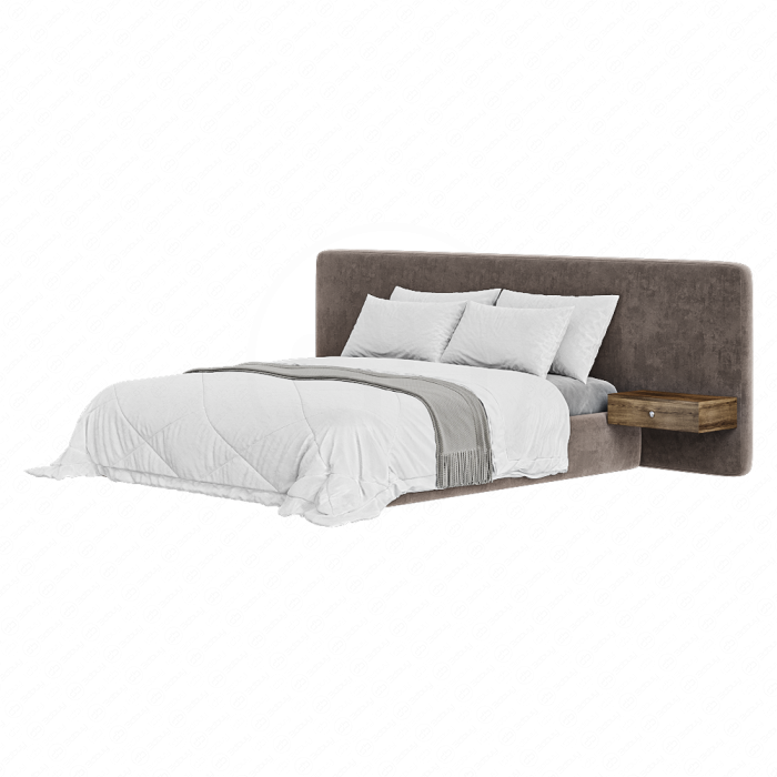 Кровать коричневая двуспальная Finn Prices