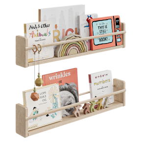 Decorative set for a children's room with shelves.