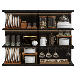 Cupboard with dishes by Autumn Golden