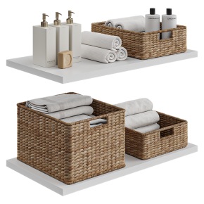 Woven seagrass storage baskets