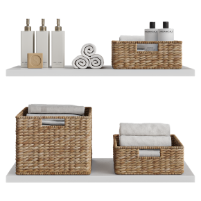 Woven seagrass storage baskets