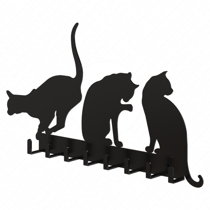 Стилизованная черная вешалка 'Cats'