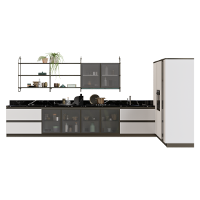 Кухня Diesel Open Workshop от Scavolini с наполнением