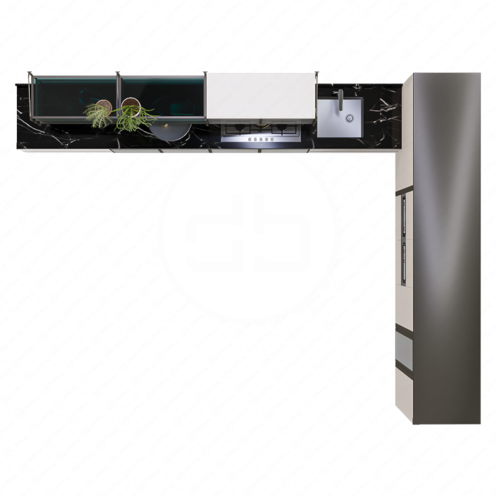 Кухня Diesel Open Workshop от Scavolini с наполнением