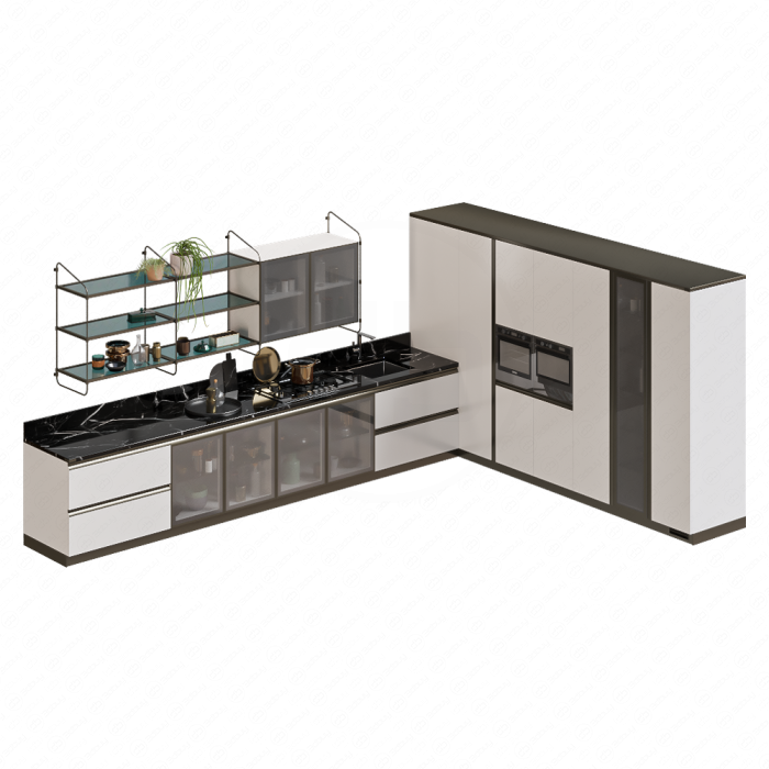 Кухня Diesel Open Workshop от Scavolini с наполнением