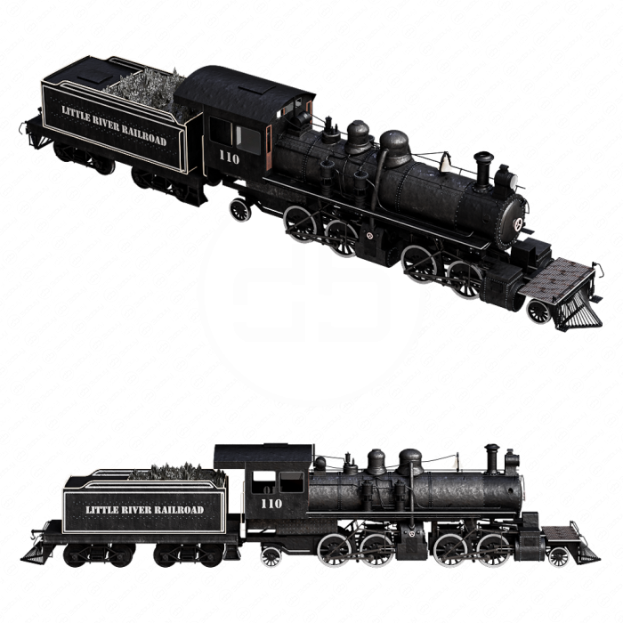 Старый американский паровоз