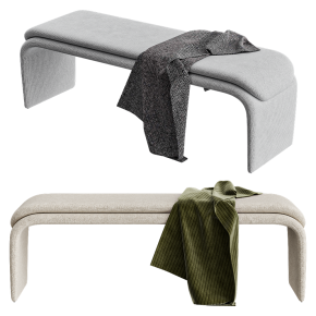 Valletta banquette with a throw.