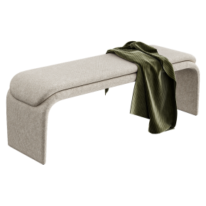 Valletta banquette with a throw.