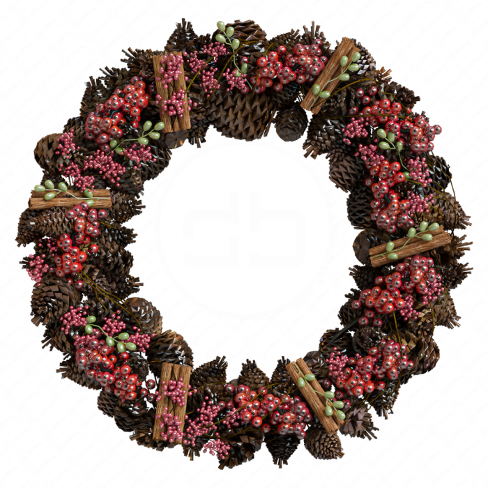 Венок из шишек и ягод