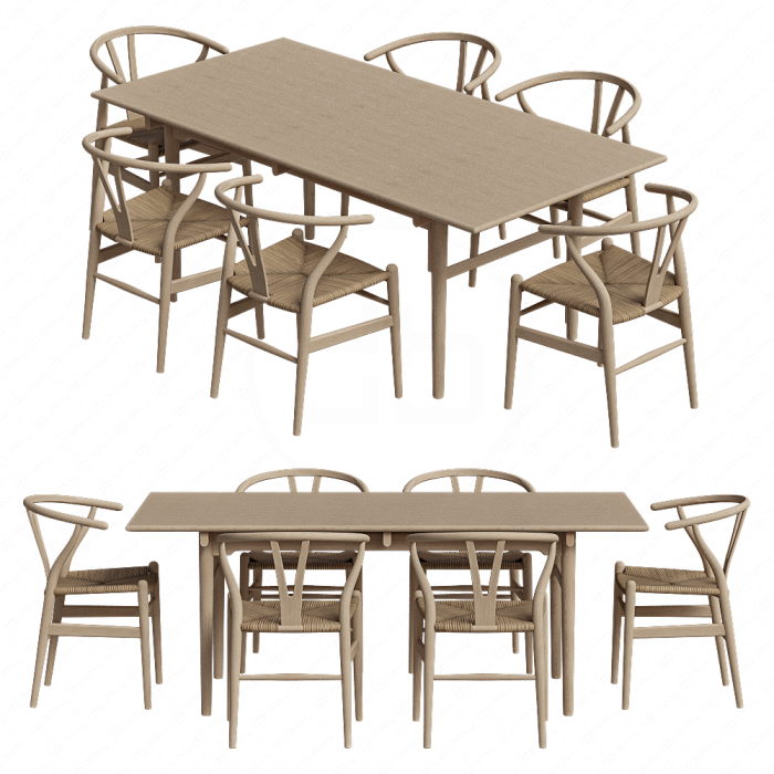 Стол со стульями от Carl Hansen & Søn