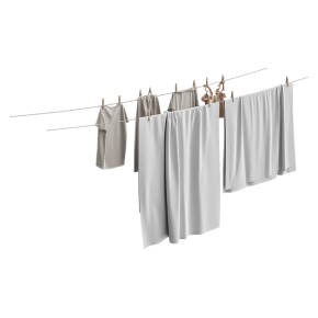 Laundry on the clothesline.
