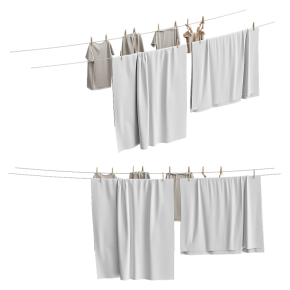 Laundry on the clothesline.