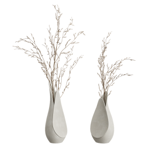 Coals vase by Corner Design with branches
