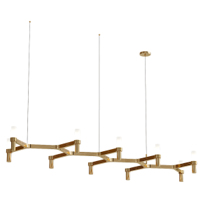 Golden chandelier Crown Plana Minor by NEMO