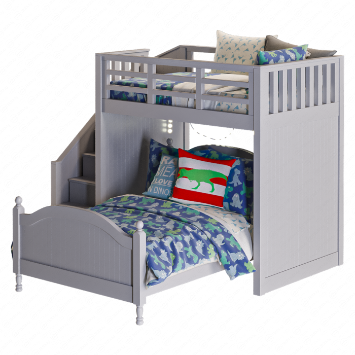 Кровать-чердак с лестницей и нижней кроватью Catalina от Pottery Barn Kids