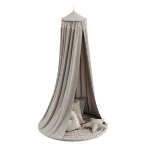 Nursery canopy with pillows