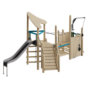 Tower with a slide from KOMPAN
