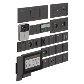 Black sockets and switches.