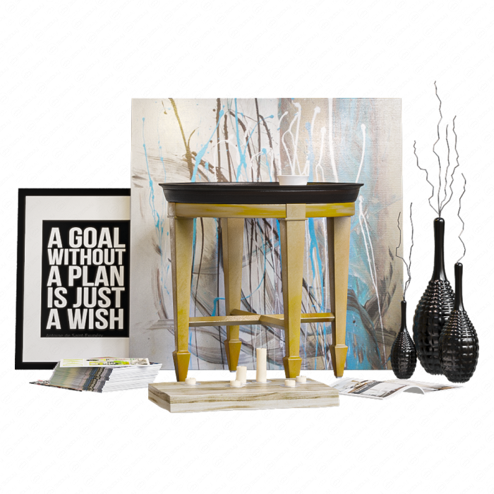 Luna End Table с декоративным набором