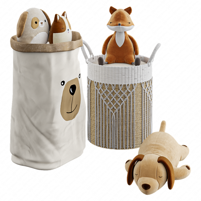 Набор игрушек в корзинах для детской