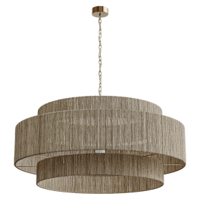 Woven jute lampshade