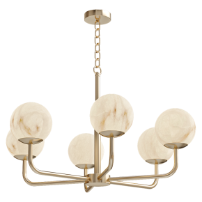 Люстра Round Alabaster Brass
