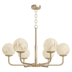 Люстра Round Alabaster Brass