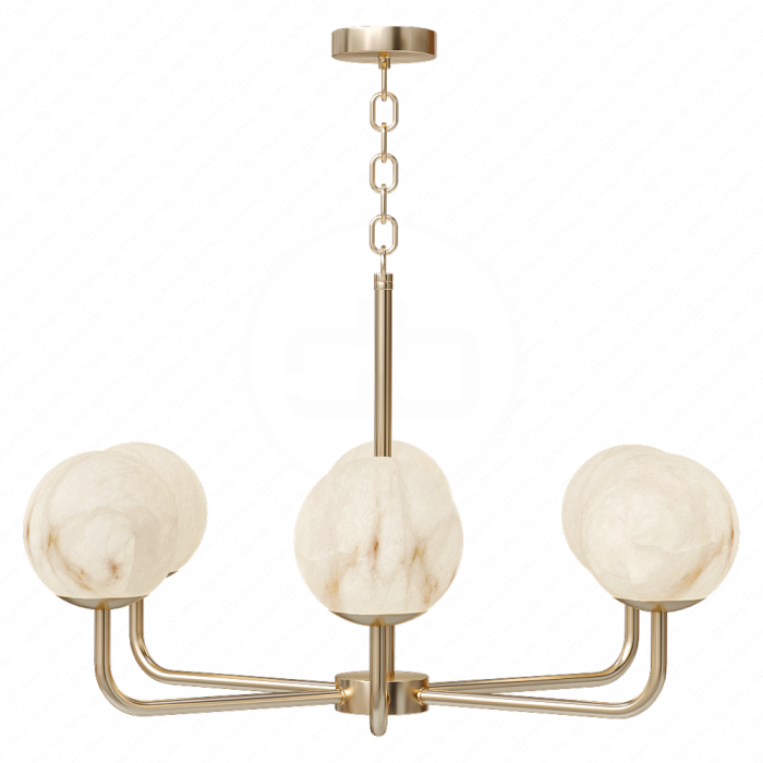 Люстра Round Alabaster Brass