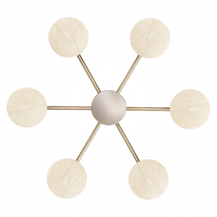 Люстра Round Alabaster Brass