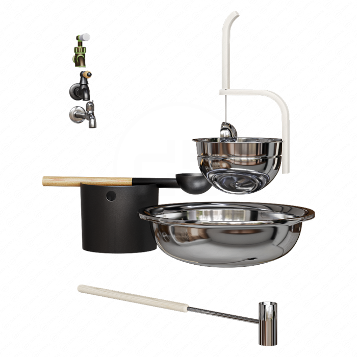 Кран для бани, шайки, ковши Кран для бани, шайки, ковши