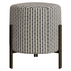 Leather round pouf Melange by Kelly Wearstler