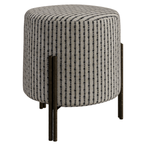Leather round pouf Melange by Kelly Wearstler