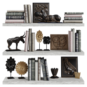 Декоративный набор с картинами животных и книгами