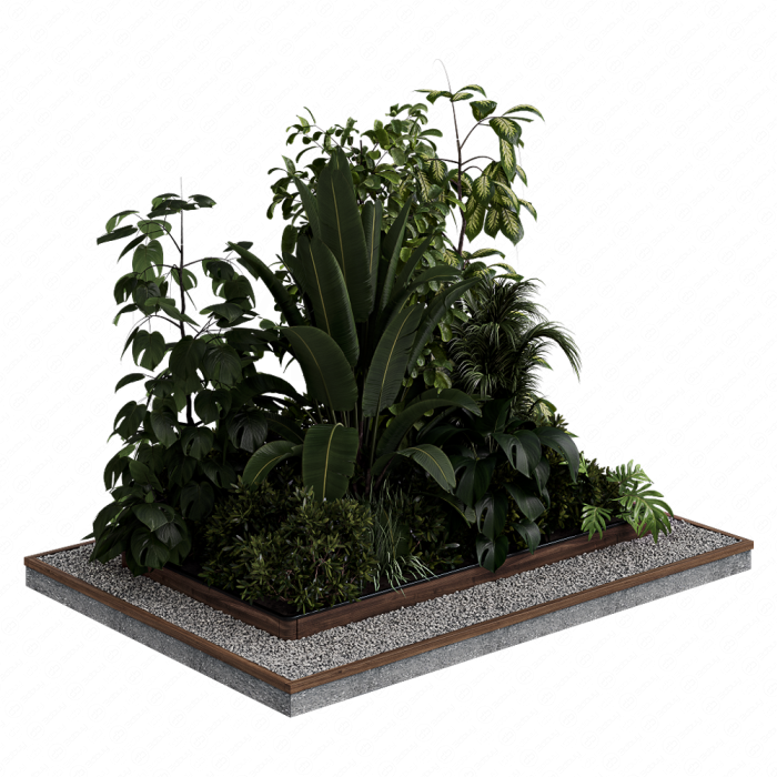 Outdoor plant Collection 123 - Wooden box for plant garden