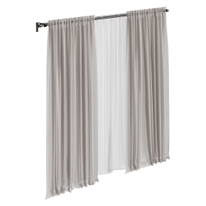 Полурозрачные шторы с тюлем