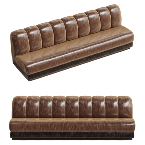 Straight sofa for cafés and restaurants.